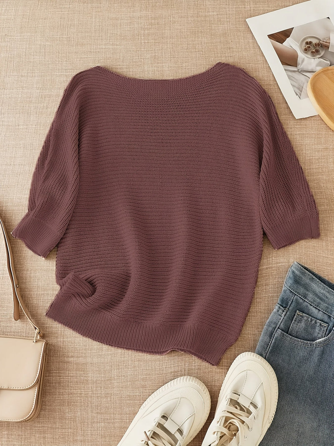 Open-Knit Sweater for Women, Relaxed Style