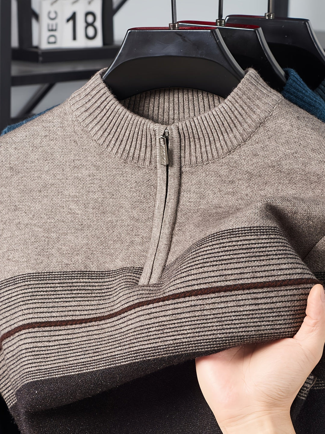 Zip-Neck Sweater for Men