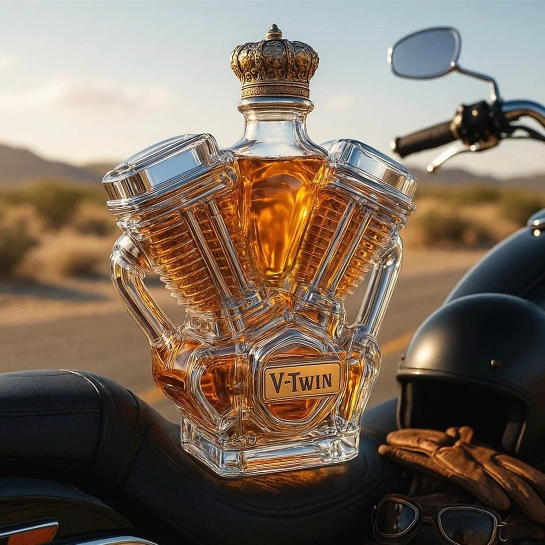 Whisky Flask V-Twin Design