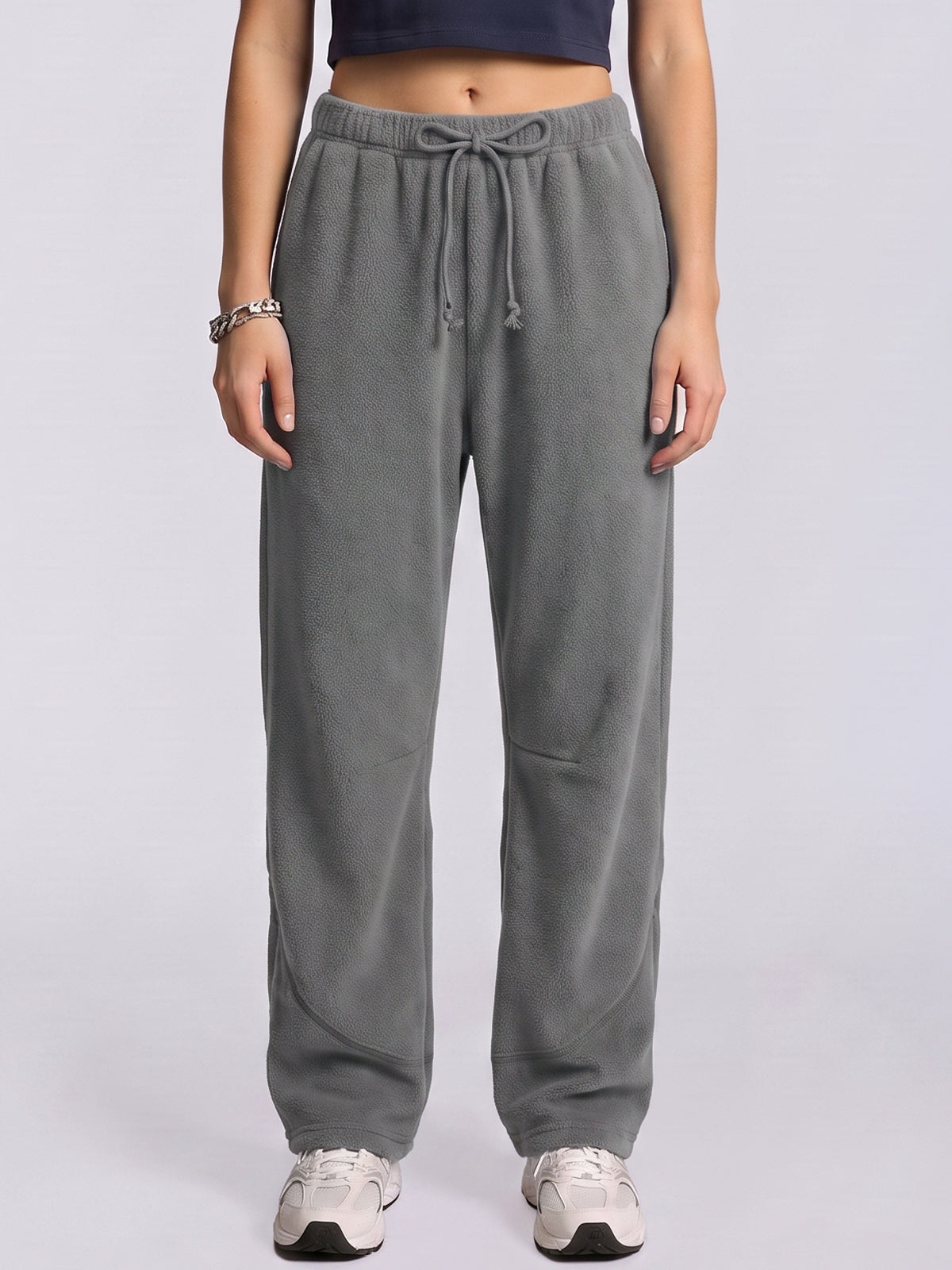 Women's Sherpa Thermal Wide-Leg Trousers – Gray