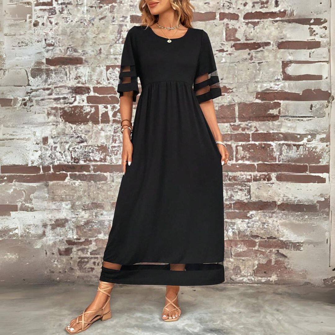 Tummy-Smoothing Midi Dress for Women, Elegant Style