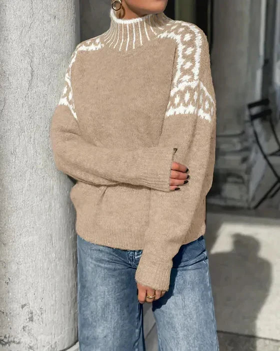 Cozy Patterned Sweater for Women