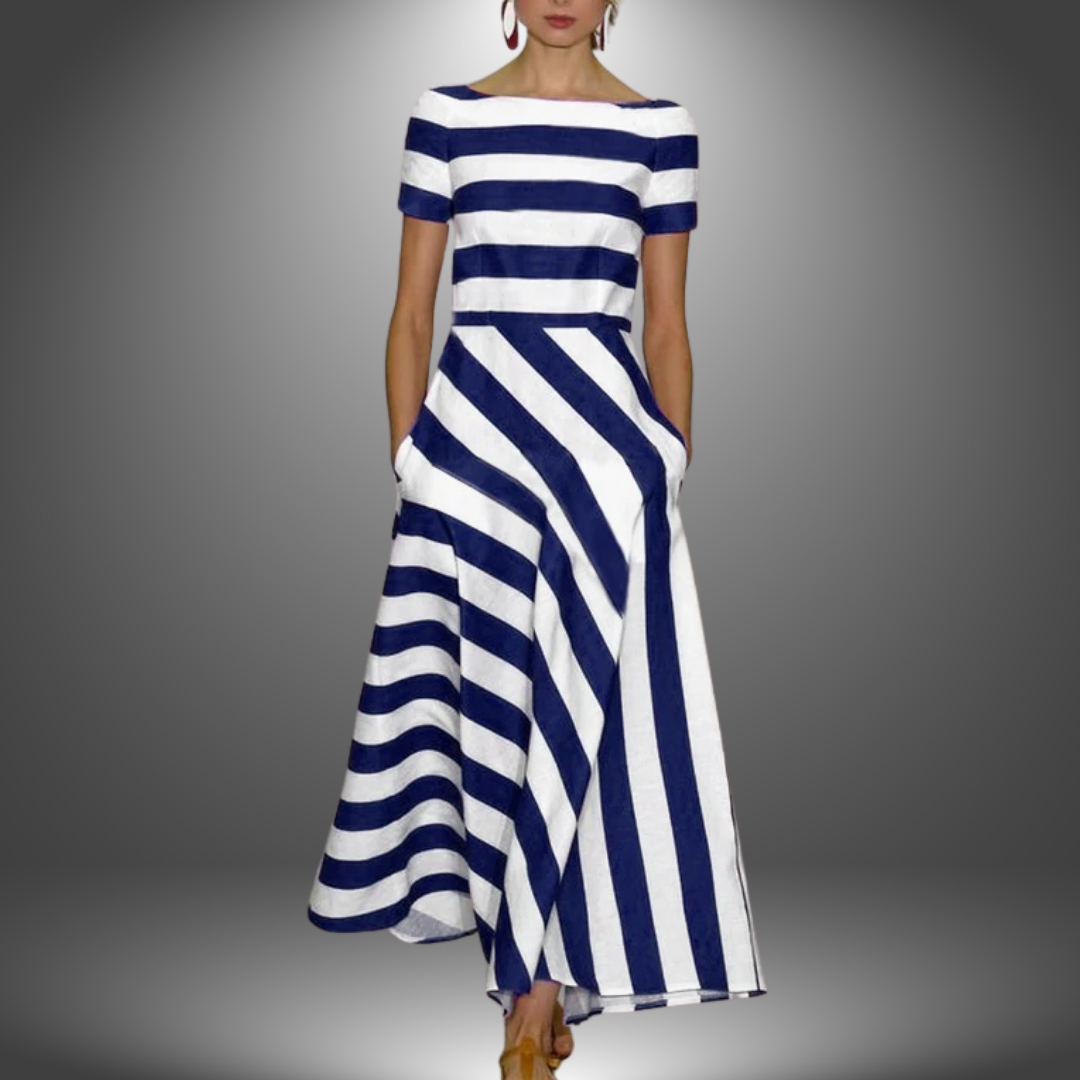 Flowing Striped Maxi Dress for Women