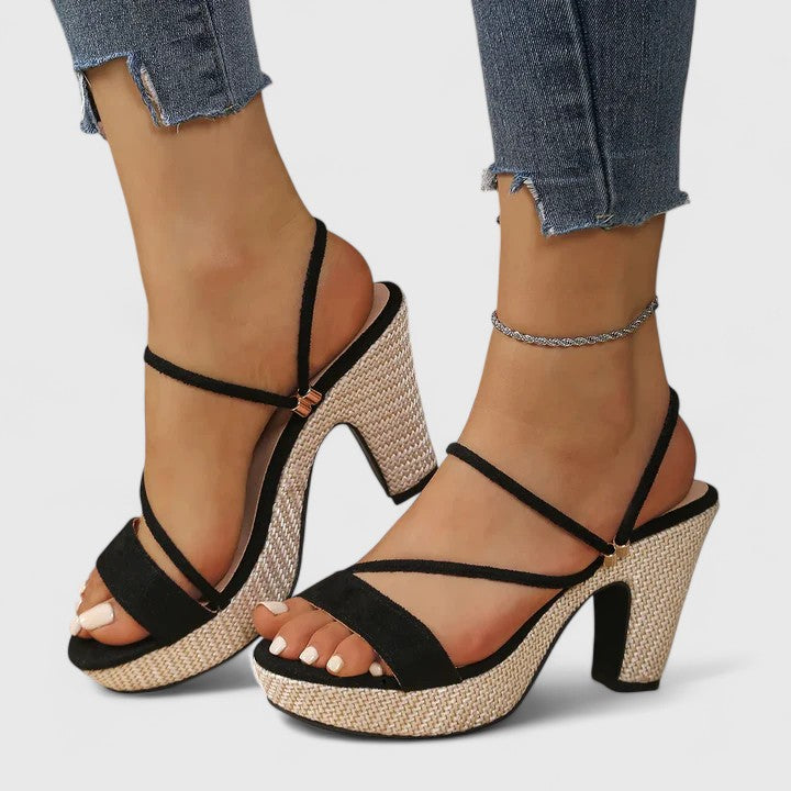 Lace Chunky Heels for Women, Sophisticated Style