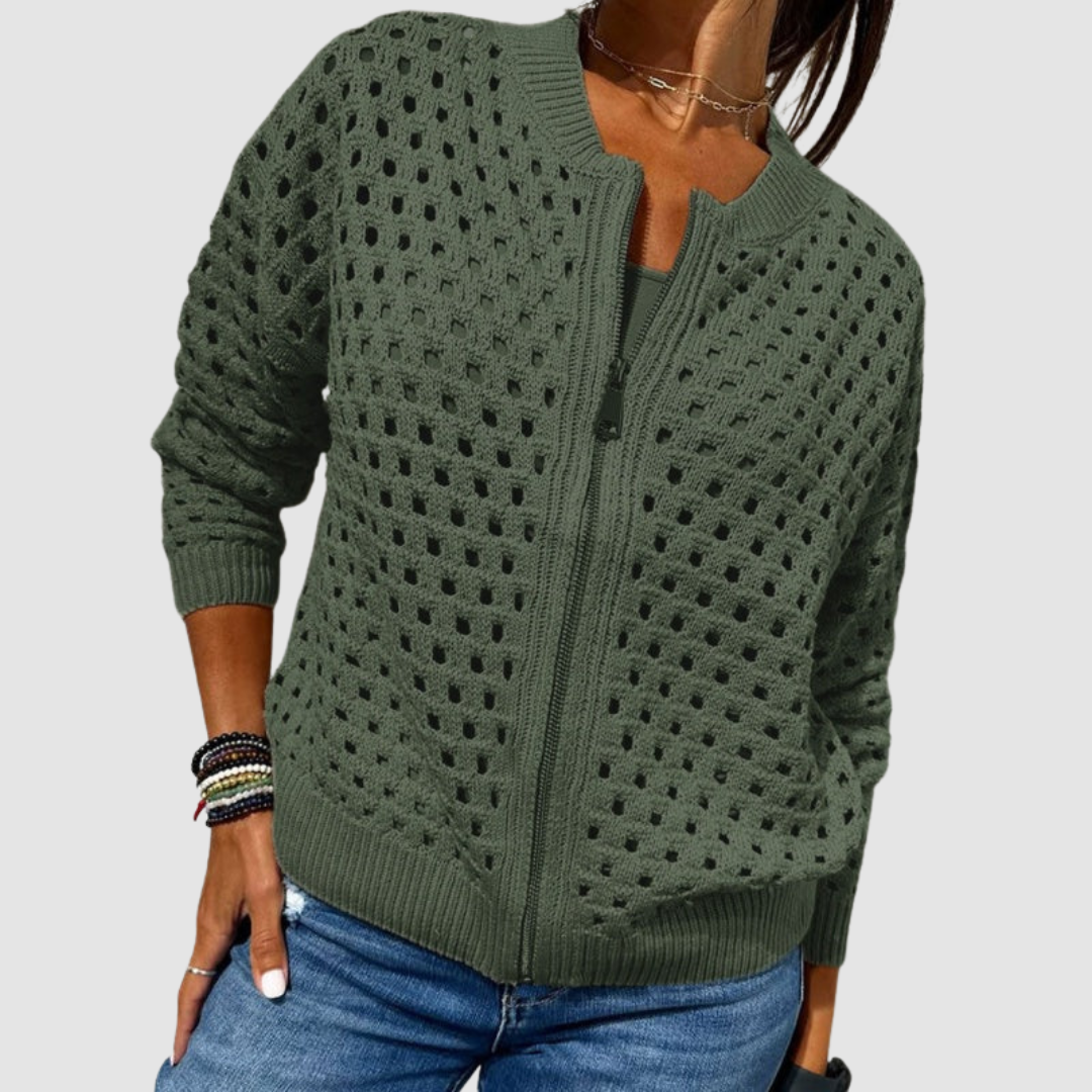 Knitted Hole Cardigan for Women, Premium Style