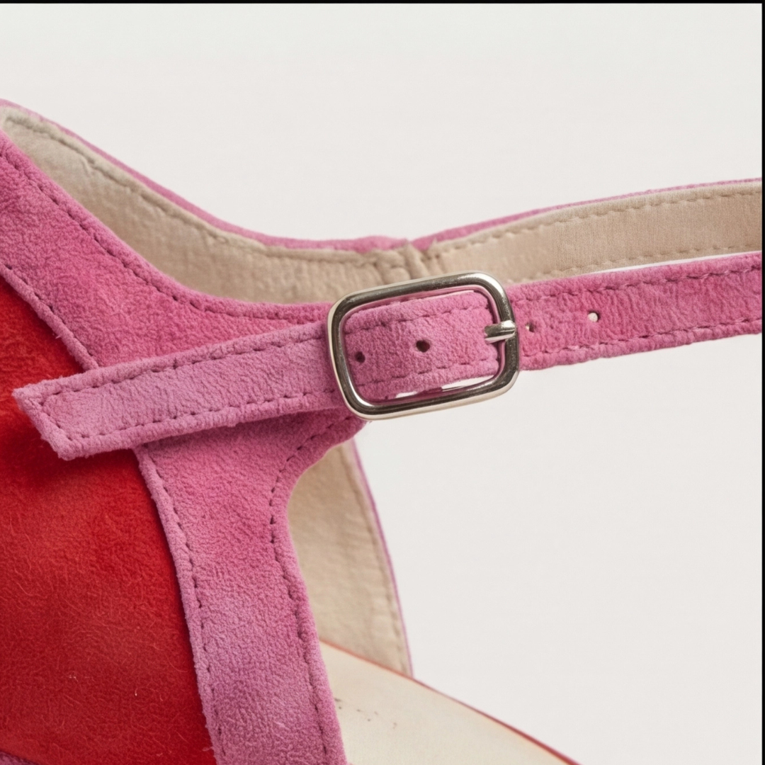 Closed Toe T-Strap Heels, Women's Modern Fit