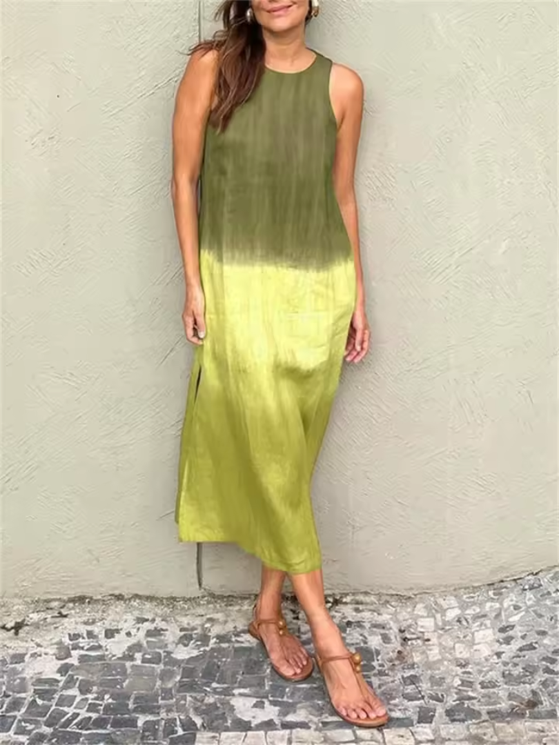 Women's Sleeveless Round Neck Summer Dress