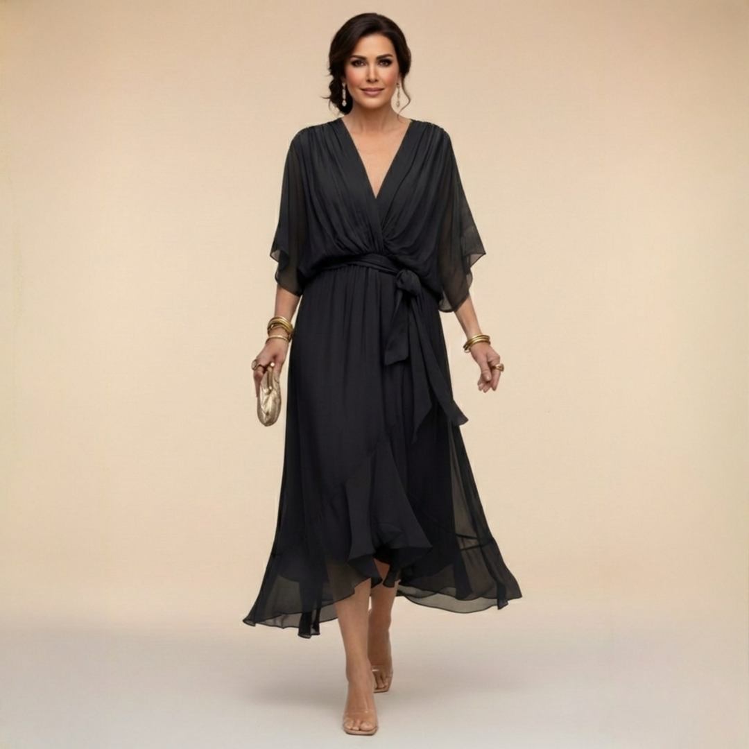 Stylish Chiffon V-Neck Dress for Women