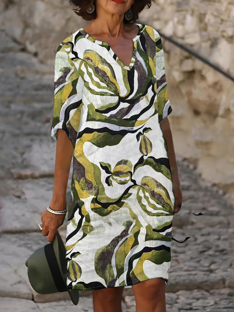 Artful Summer Dress for Women, Plus Size