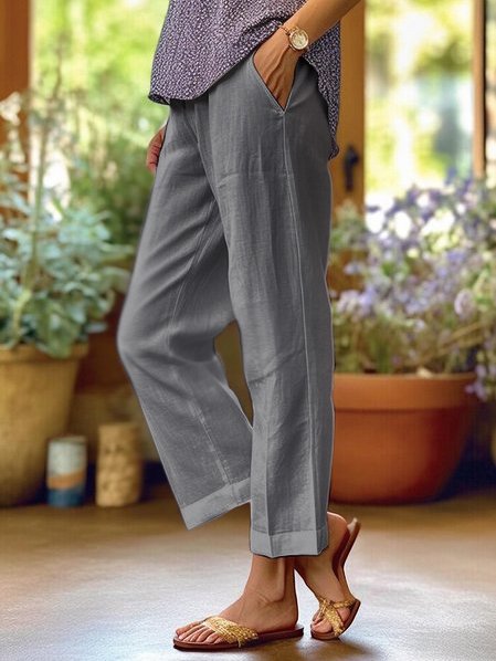 Casual Pants with Pockets for Women, Plus Size