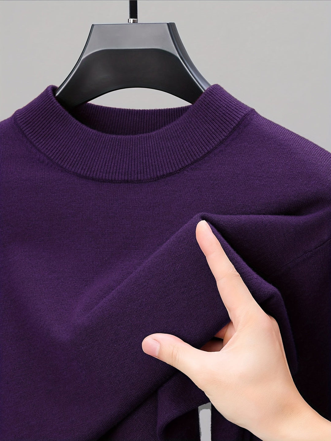 High-Neck Sweater for Men, Refined Style