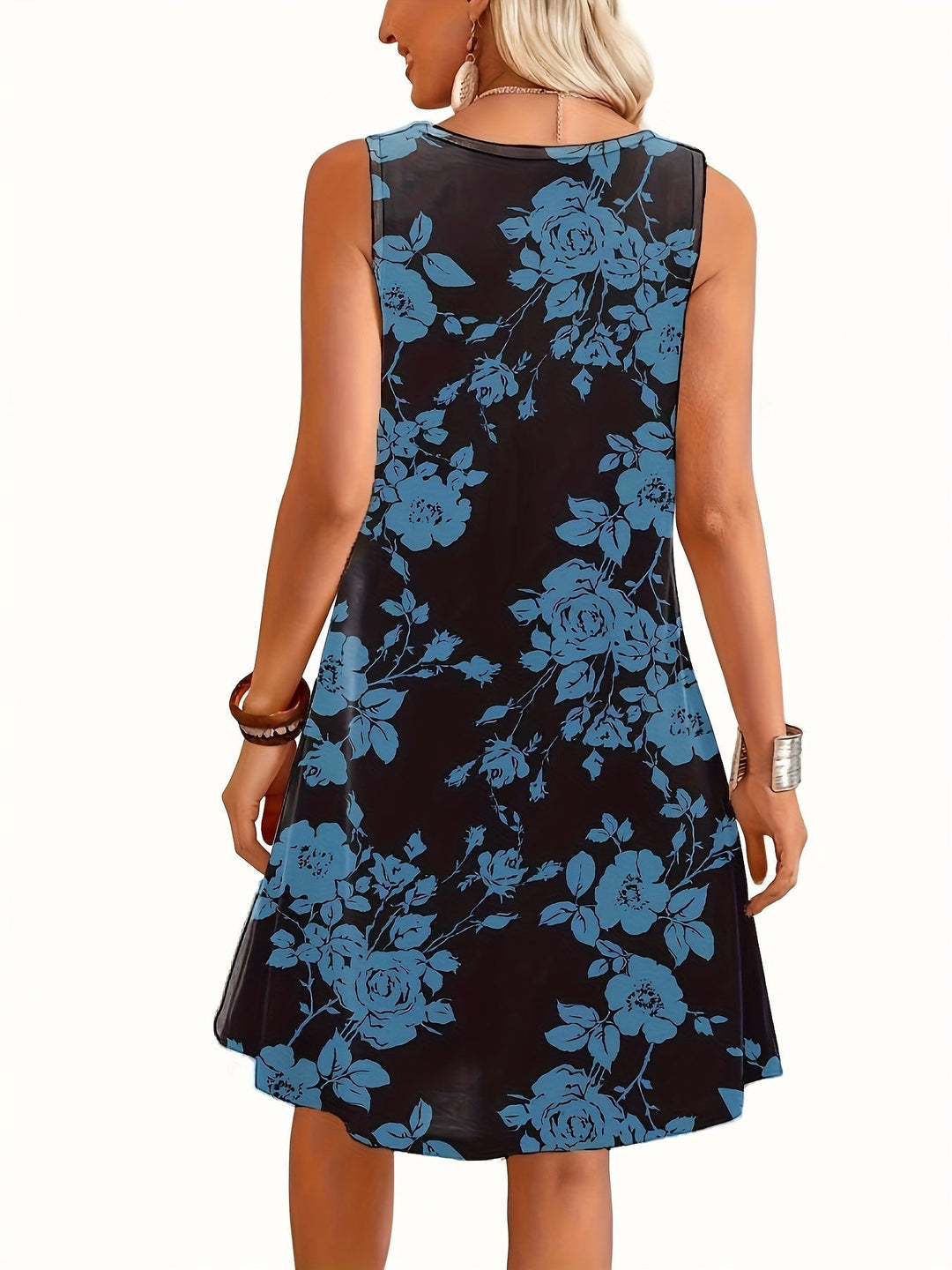 Floral Sleeveless Dress for Women