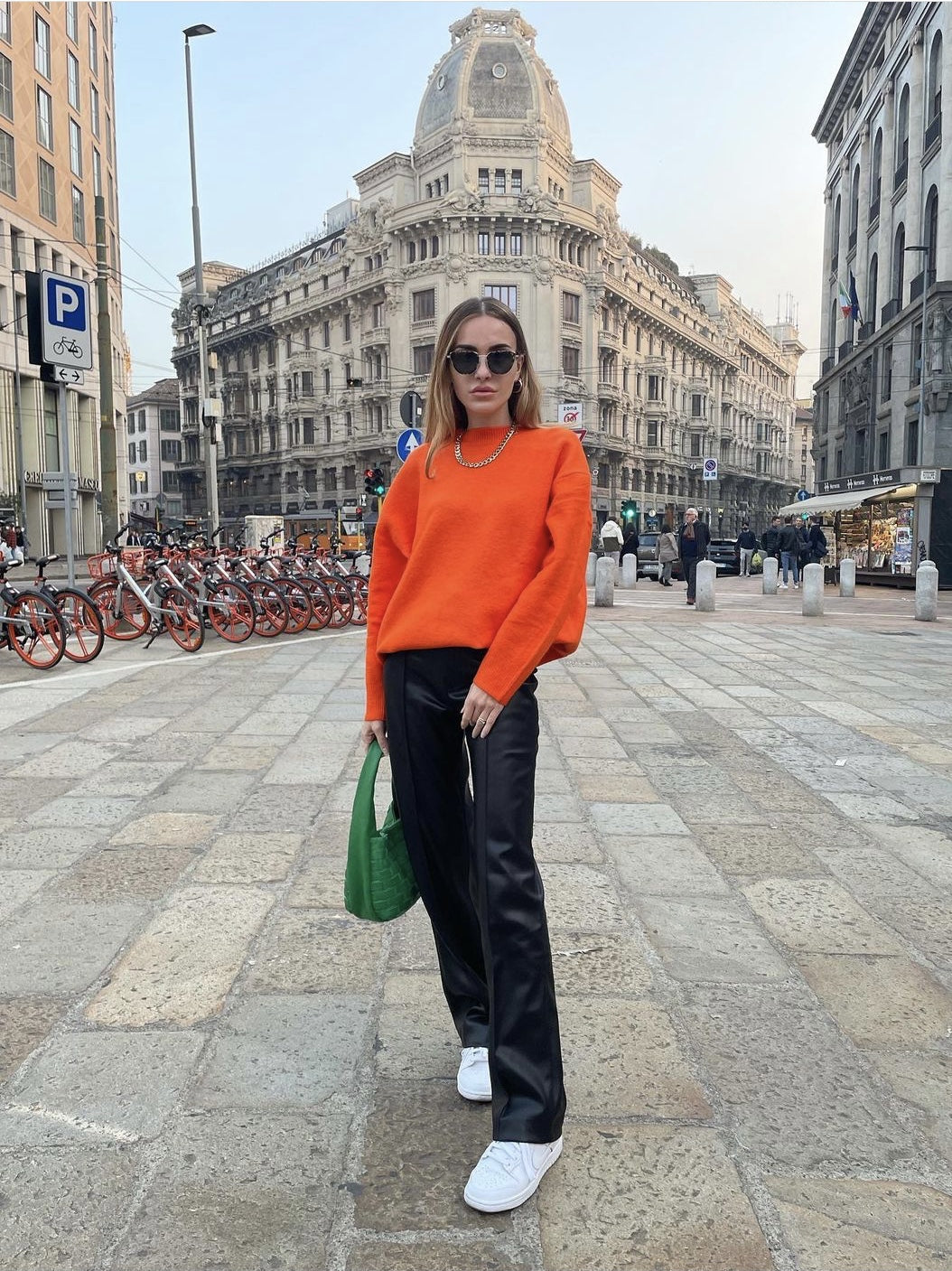 Women's Knit Sweater – Orange