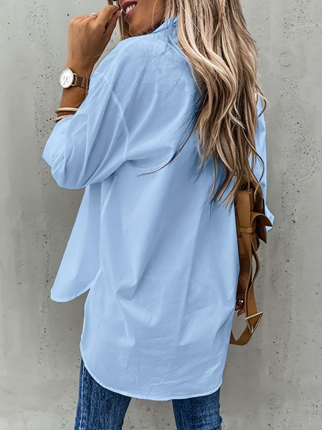 Button-Front Shirt for Women, Relaxed Style