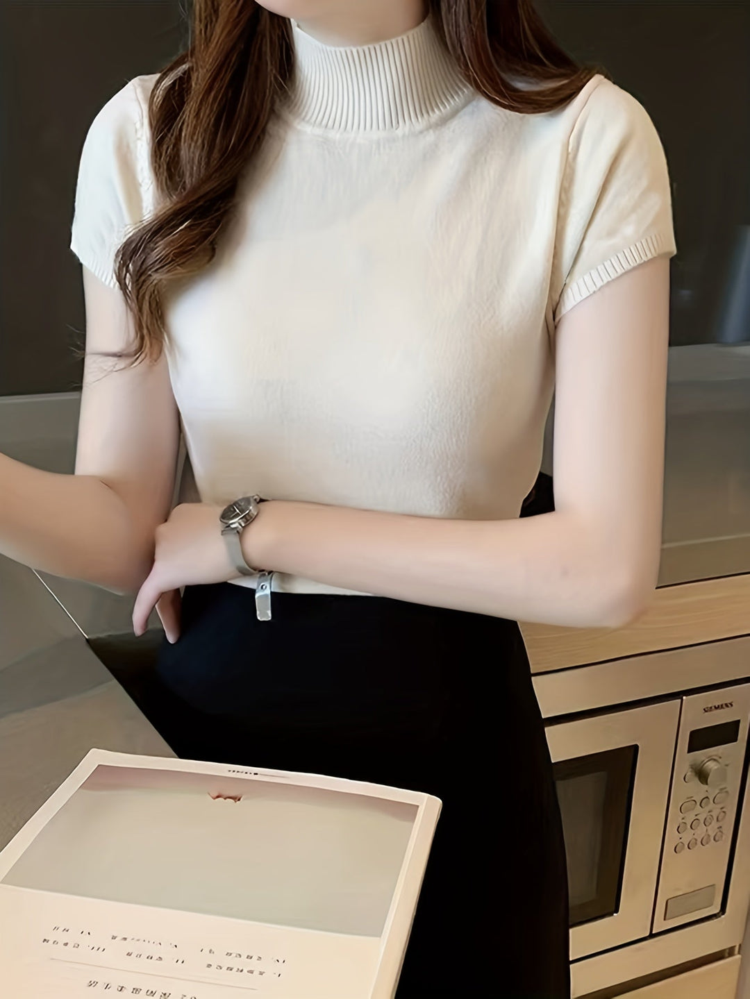 Ladies Refined Mock-Neck Top