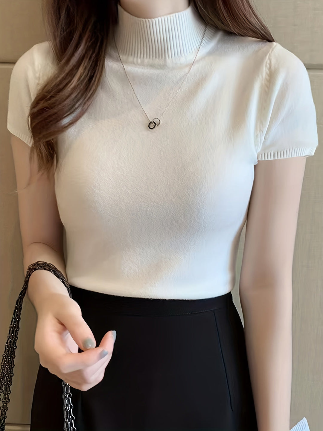 Ladies Refined Mock-Neck Top