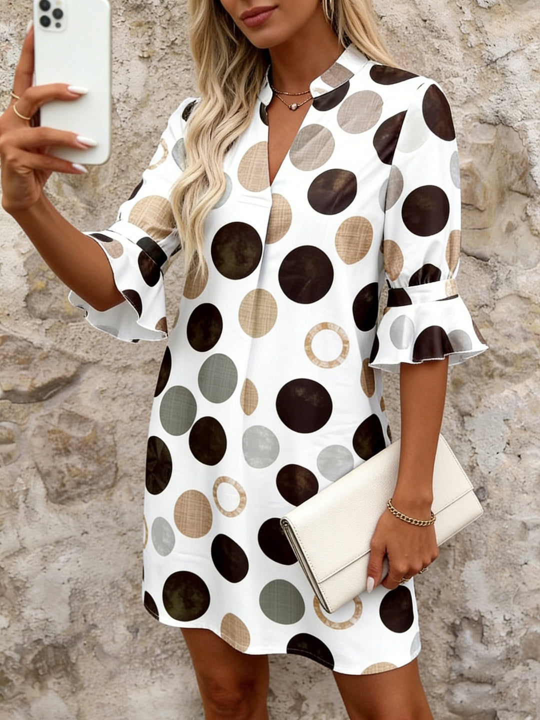 Women's Playful Polka Dot Mini Dress