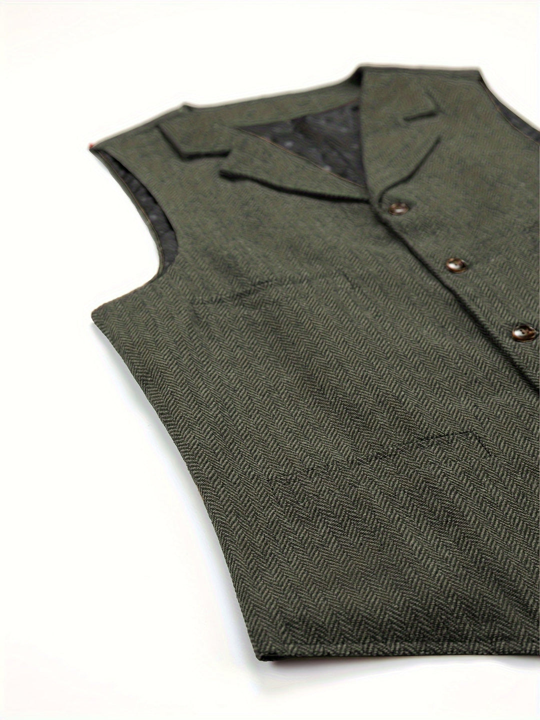 Heritage Herringbone Vest for Men, Plus Size
