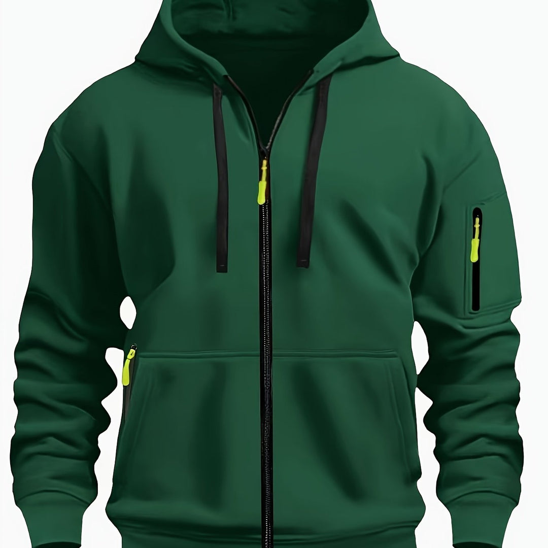 Everyday Zip-Up Hoodie for Men, Plus Size
