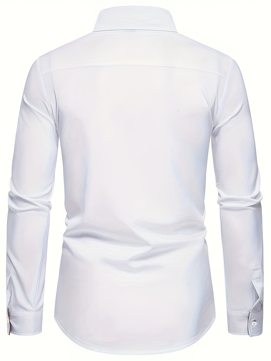 Contrast-Trim Slim Shirt for Men, Plus Size
