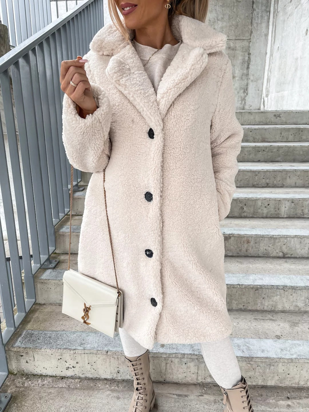 Women's Winter Coat – Apricot, Brown, Dark Brown, Khaki