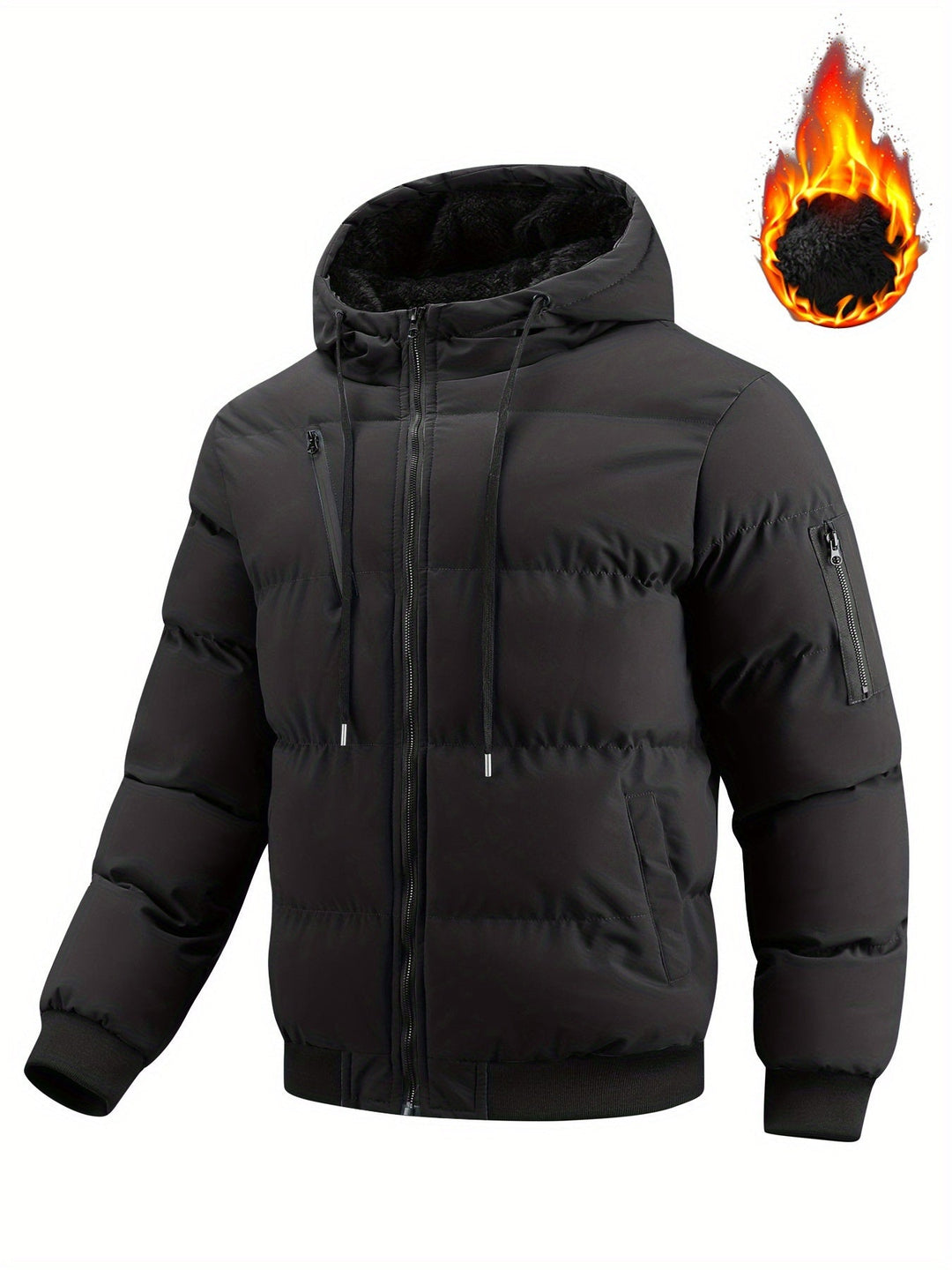 Quilted Hooded Winter Jacket for Men