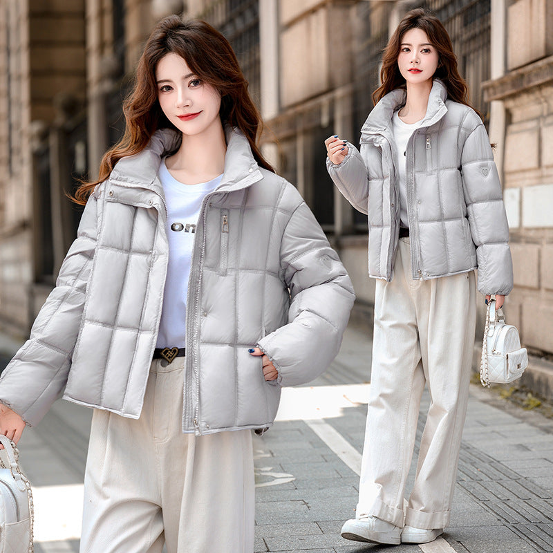 Women's Winter Puffer Jacket – Black, Blue, Gray, Red, Yellow