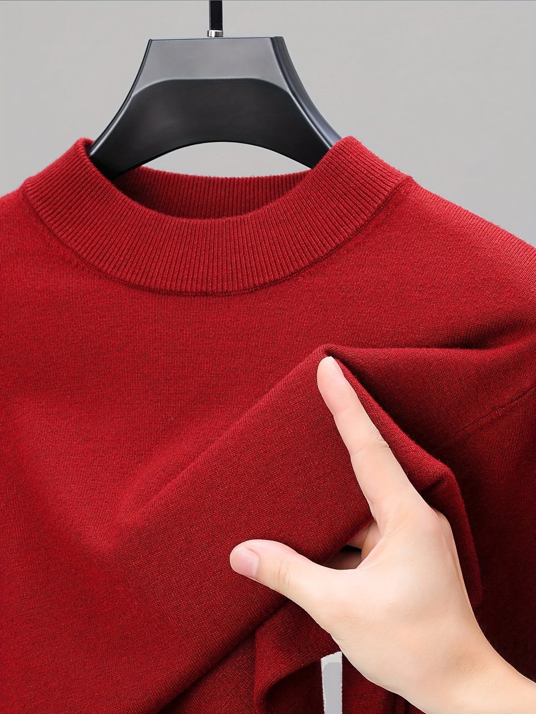 High-Neck Sweater for Men, Refined Style