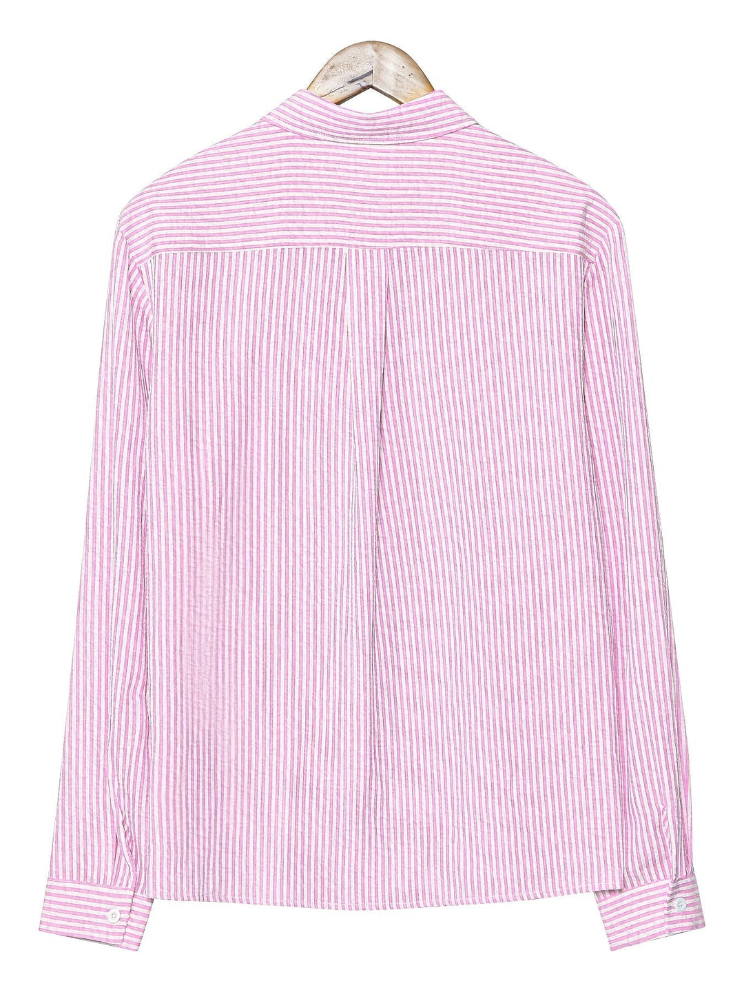 Striped Long-Sleeve Shirt for Men, Textured Style