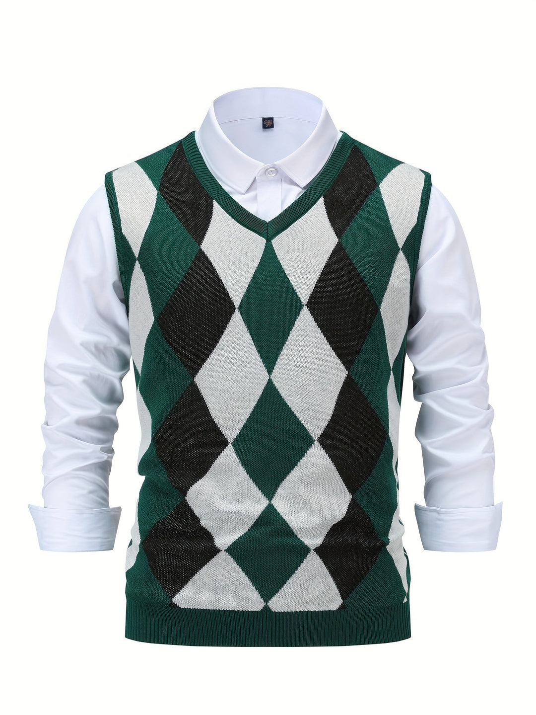 Argyle Sweater Vest, Men's Classic Fit