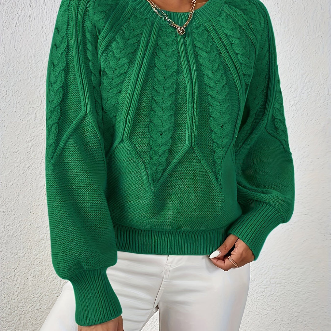 Relaxed Cable-Knit Sweater for Women