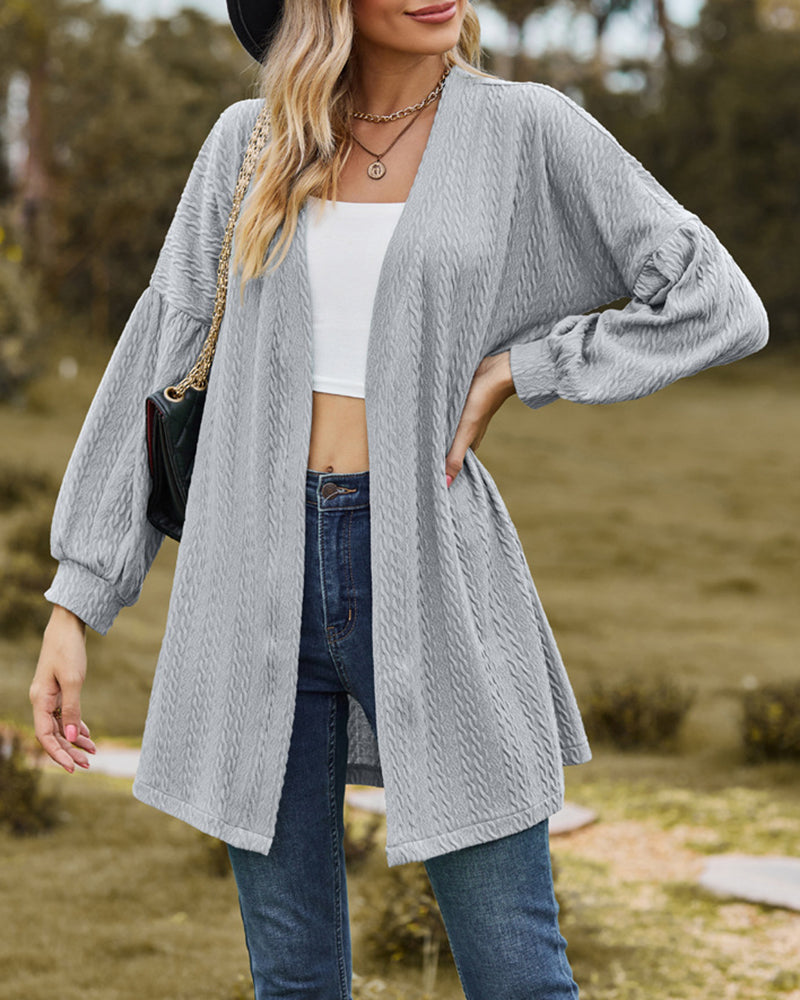 Women's Knit Long Sleeve Lightweight Soft Cardigan – Gray