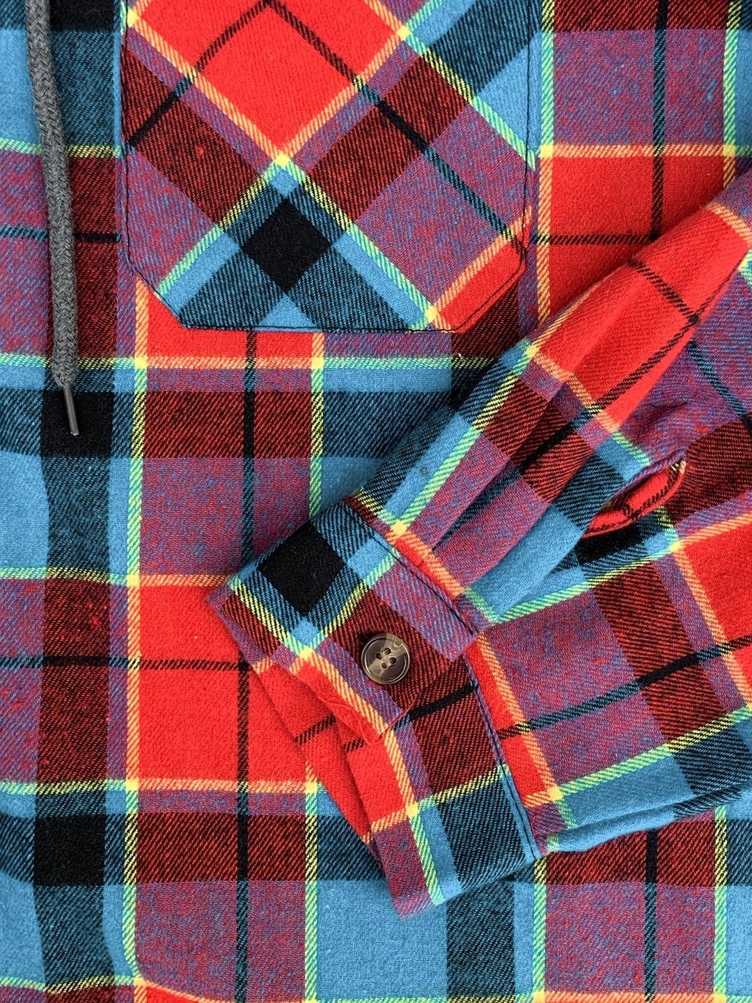 Checked Hooded Shirt for Men