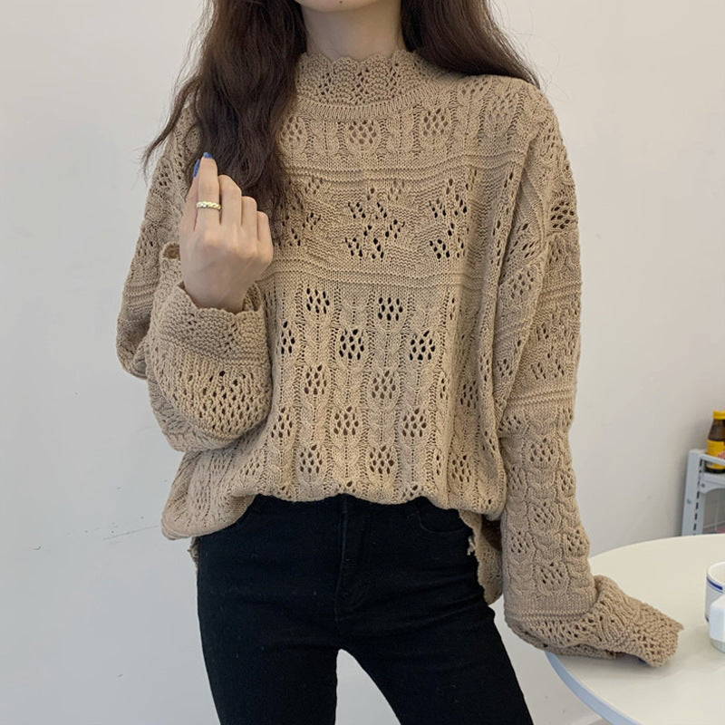 Women's Knit Sweater – Black, Khaki, White