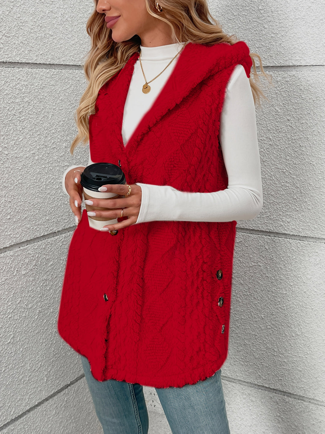 Cozy Hooded Sleeveless Vest for Women