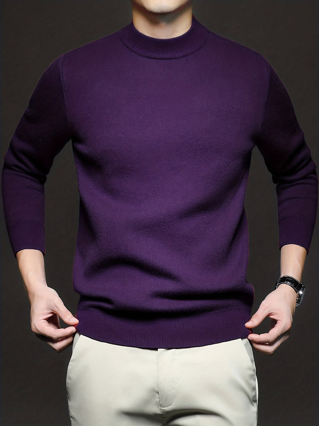 Refined Mock-Neck Sweater for Men