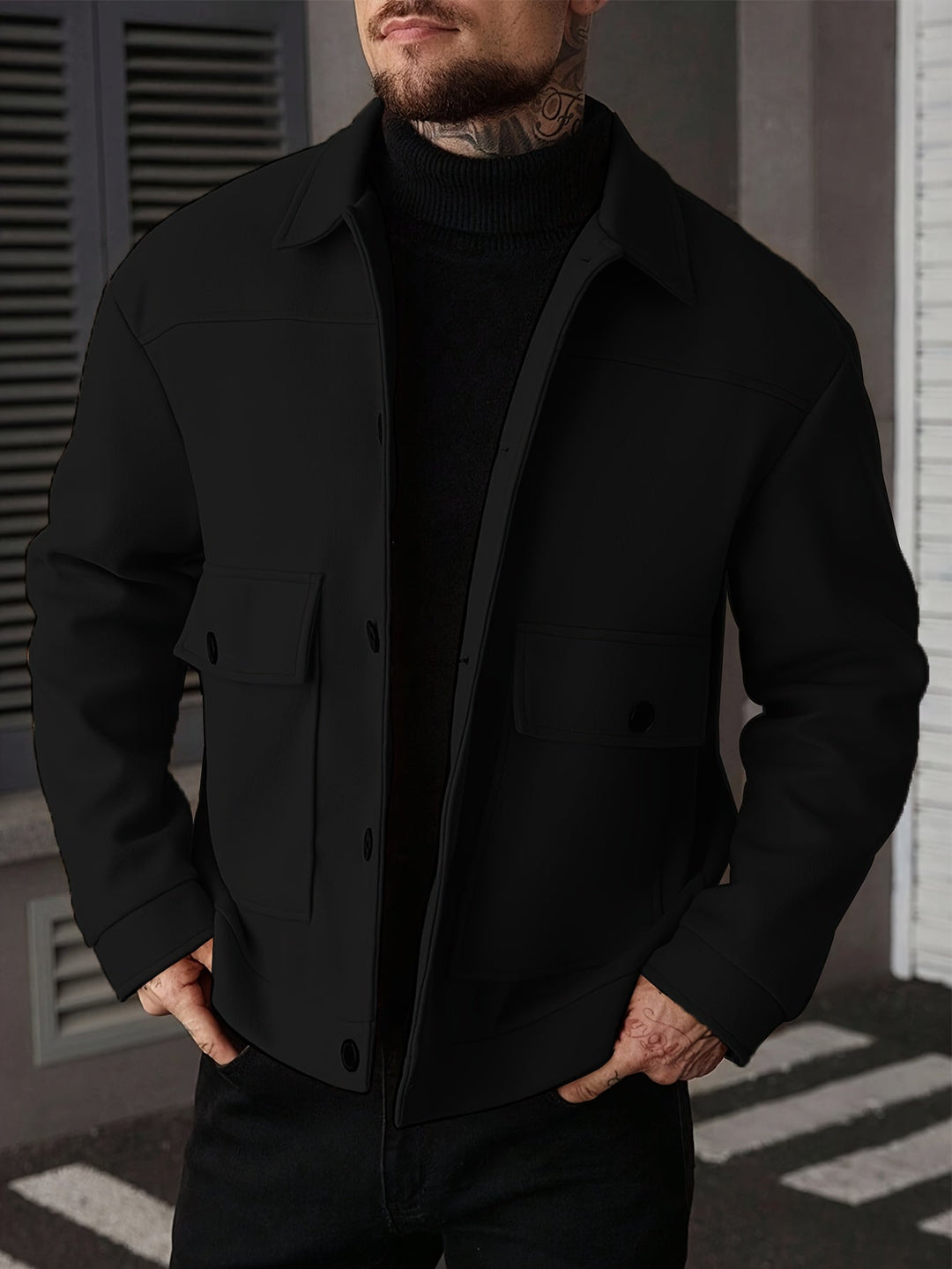 Structured Utility Jacket for Men