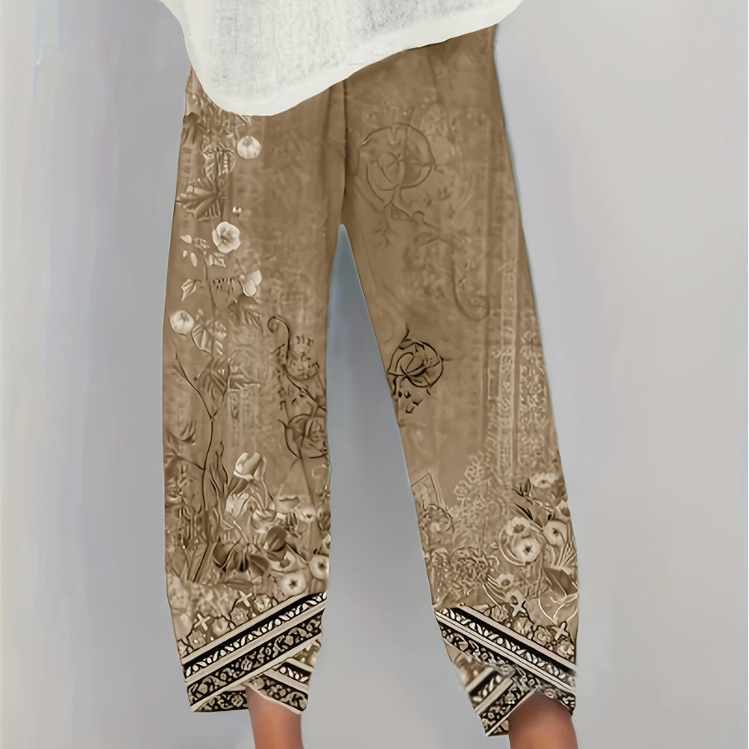 Botanical Cropped Pants for Women