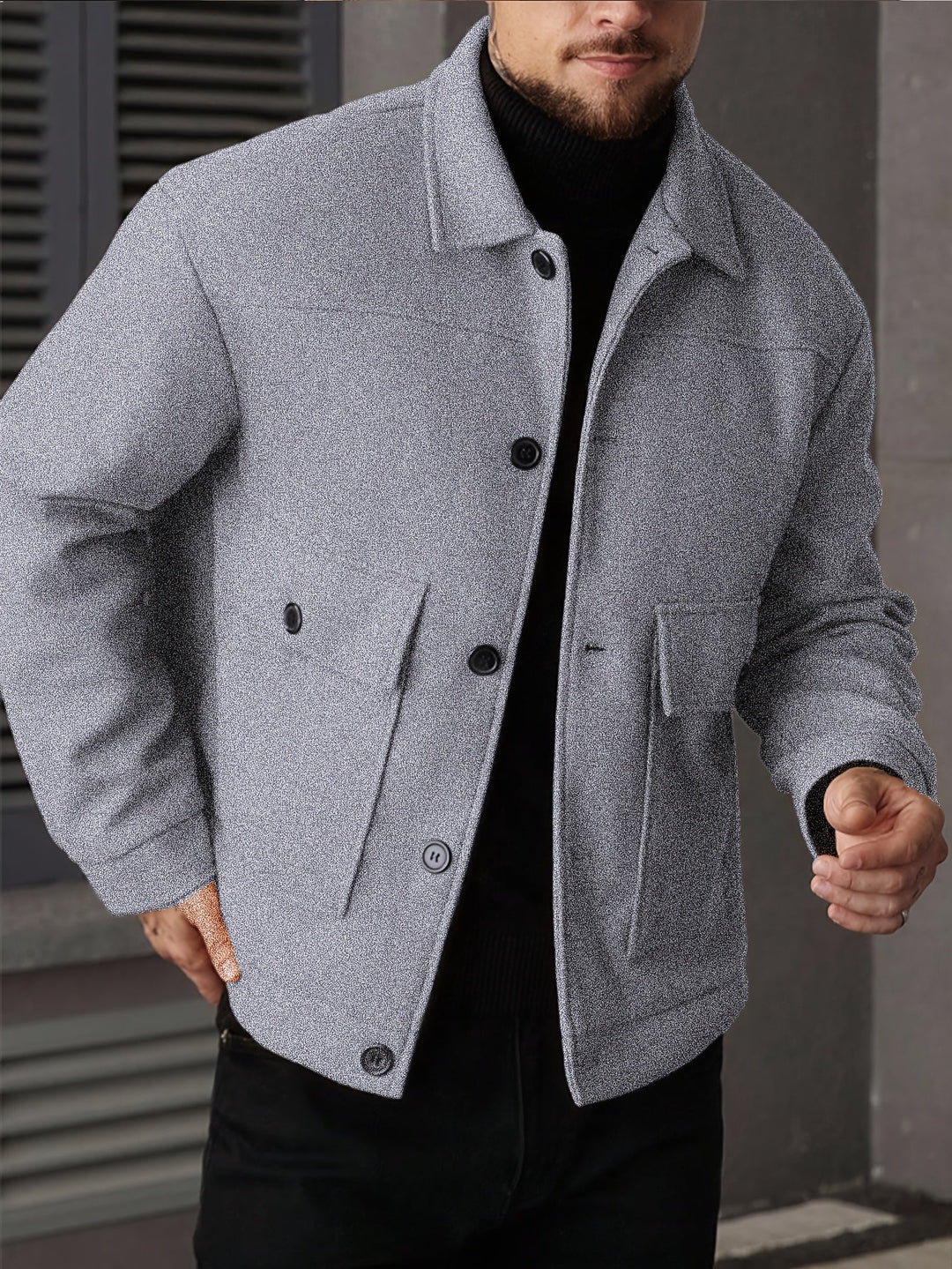 Structured Utility Jacket for Men