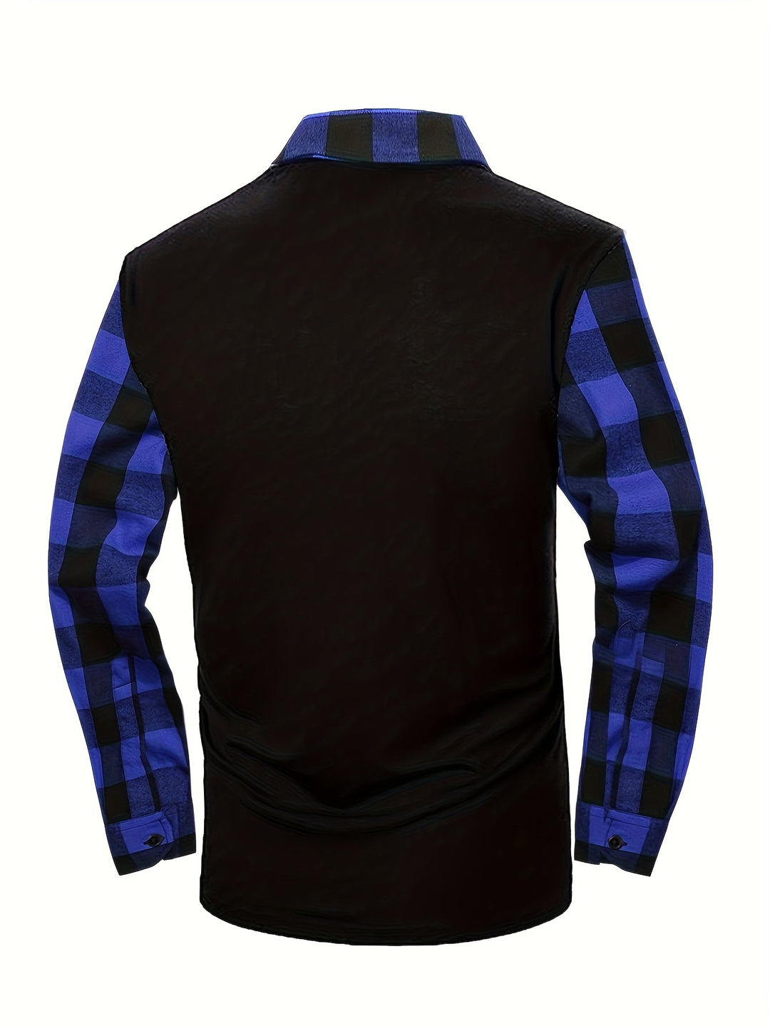 Half-Zip Contrast Shirt for Men, Plus Size