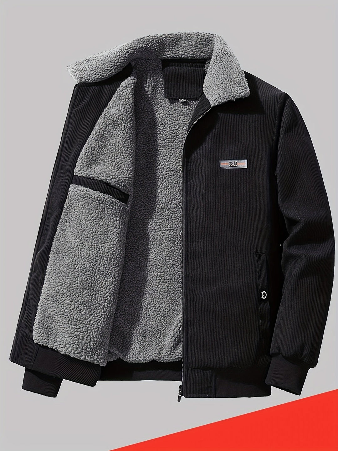 Cozy-Lined Workwear Jacket for Men