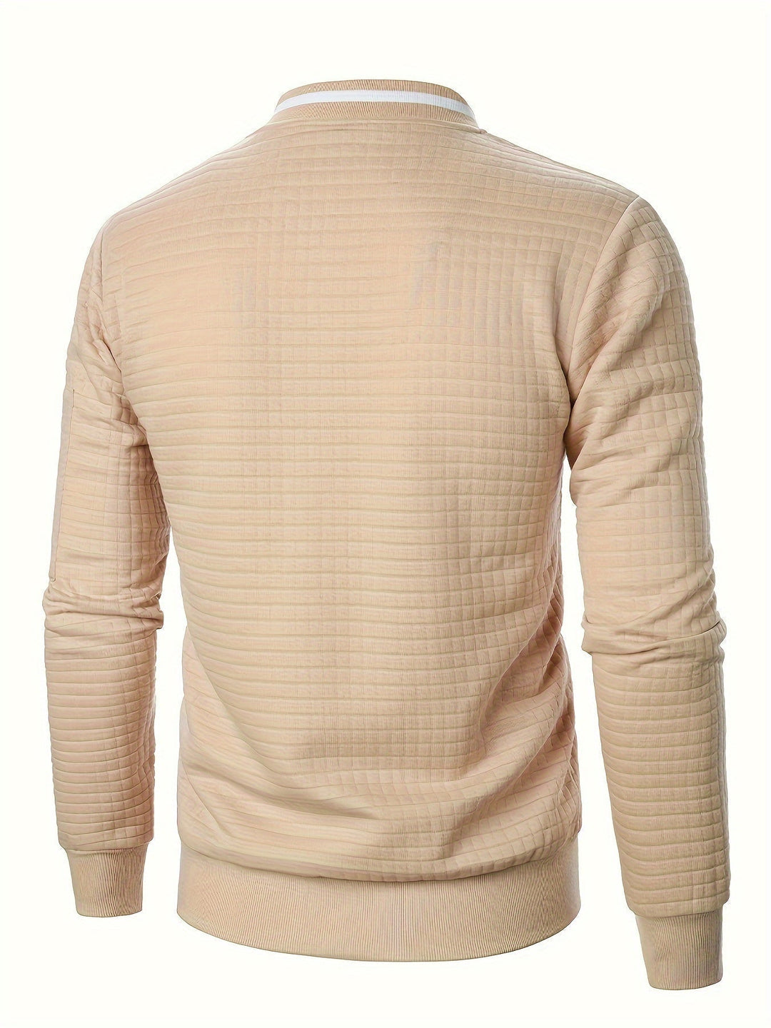 Textured Zip-Up Bomber Jacket for Men, Plus Size