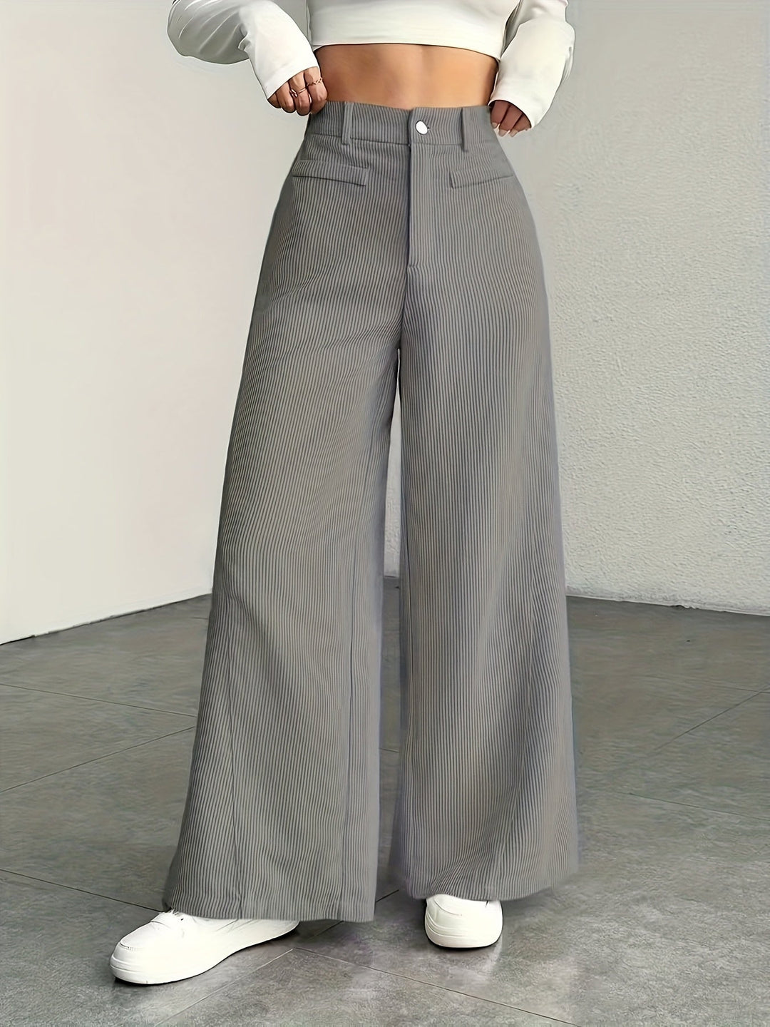 High-Waisted Wide-Leg Trousers for Women