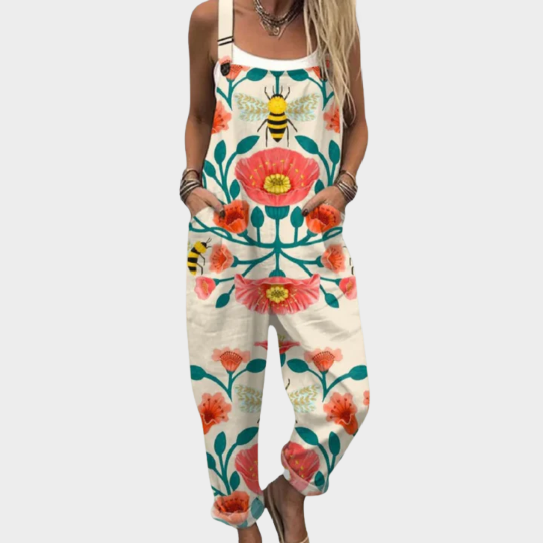 Retro Art Jumpsuit for Women, Comfortable Style