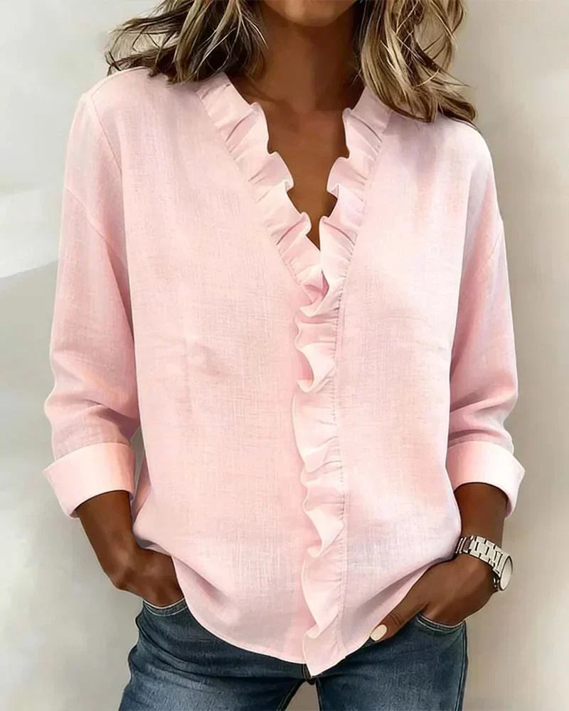 Ladies Lightweight V-Neck Blouse