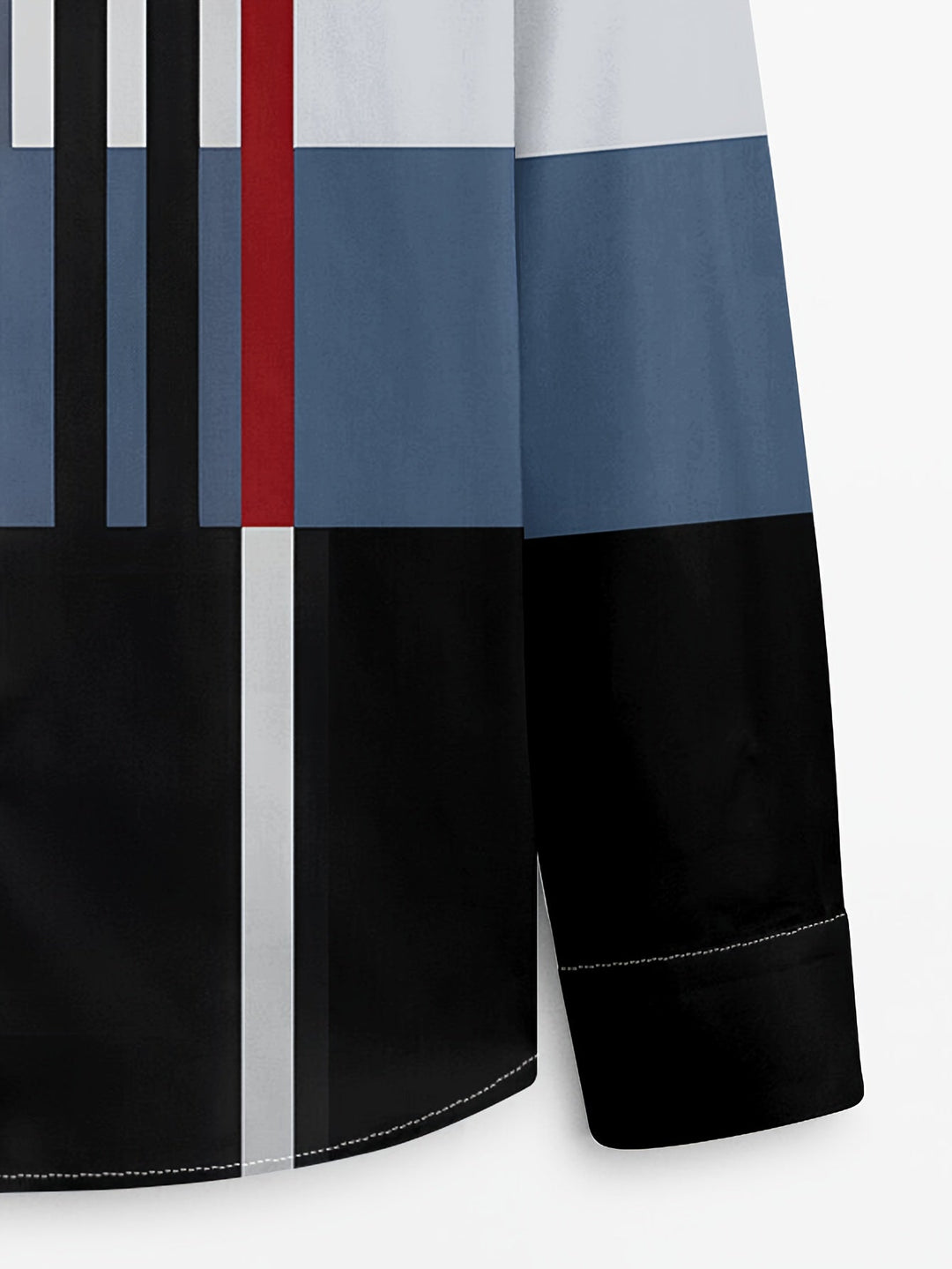 Men's Colour-Block Long-Sleeve Shirt