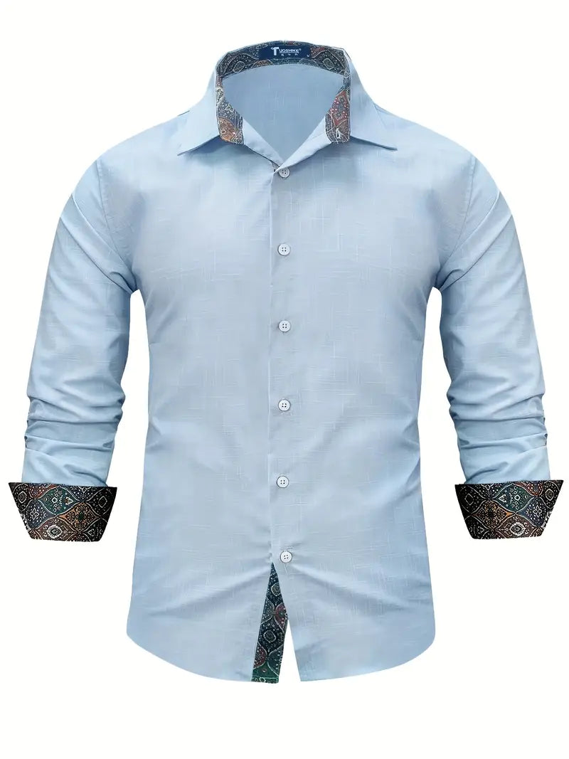 Button-Up Shirt for Men, Tailored Style