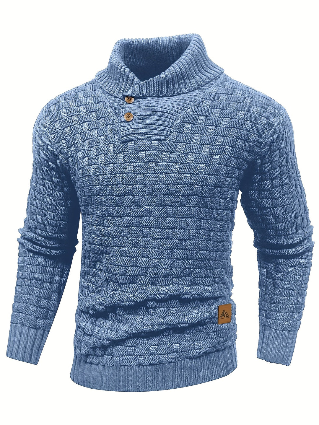 Textured Shawl-Collar Sweater for Men