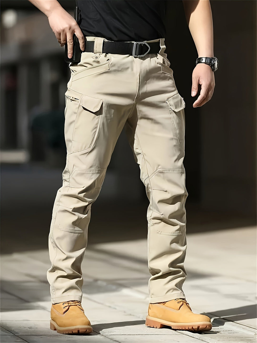 Multi-Pocket Tactical Trousers, Men's Rugged Fit