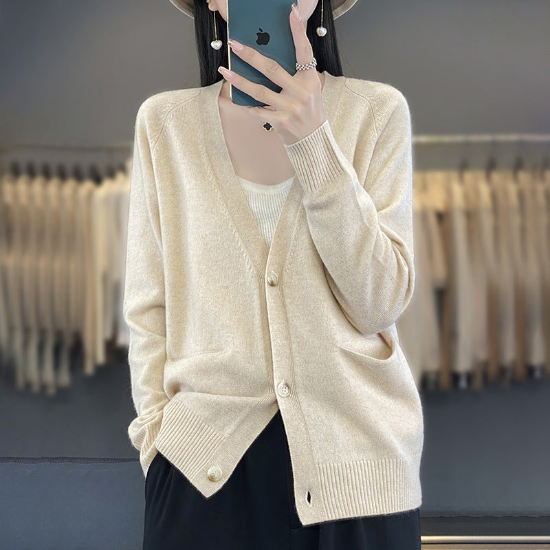 Women's Knit Cardigan Sweater with Pockets
